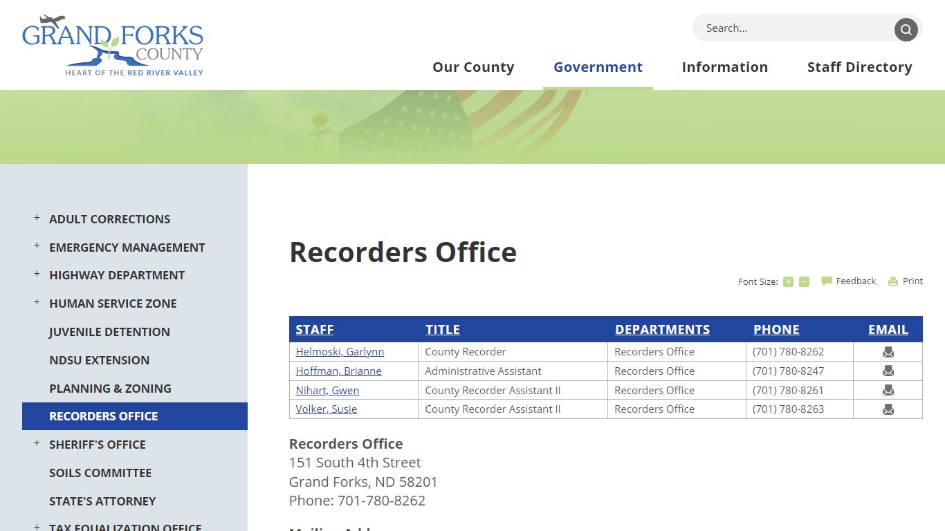 Recorders Office | Grand Forks County, ND