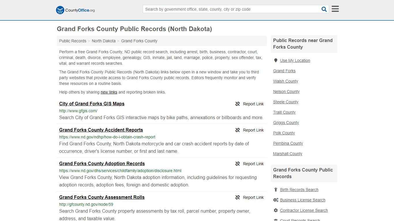 Public Records - Grand Forks County, ND (Business ...