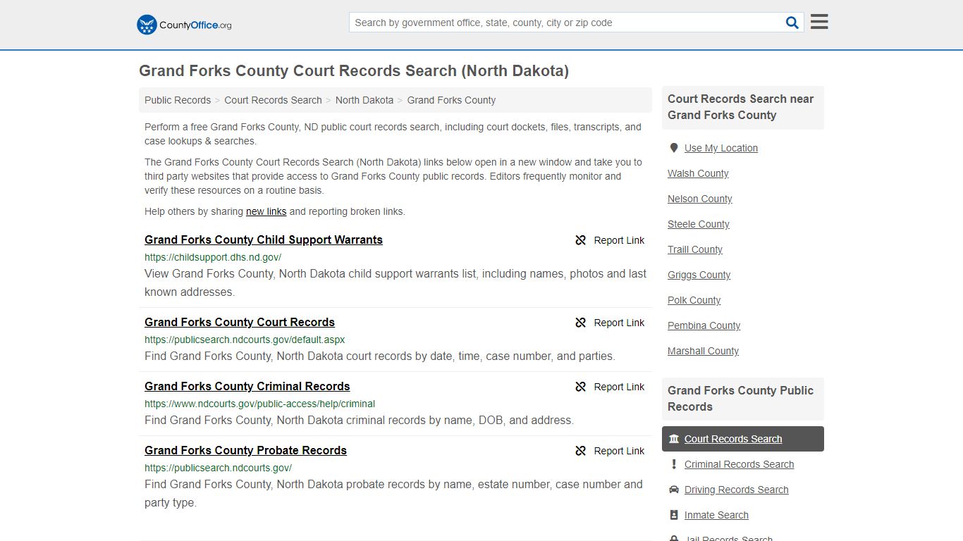 Court Records Search - Grand Forks County, ND (Adoptions ...